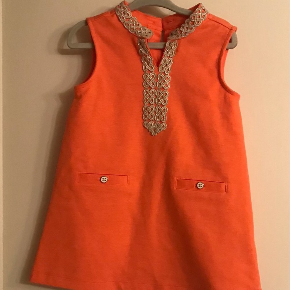 Orange Janie and Jack 60’s shift dress